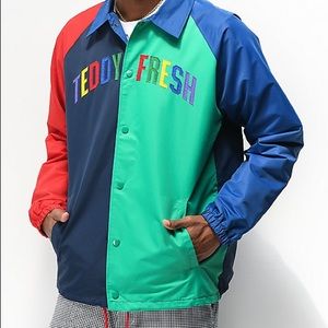 Teddy fresh colorblock coach jacket medium